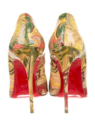 Christian Louboutin Patent Leather Printed Pumps