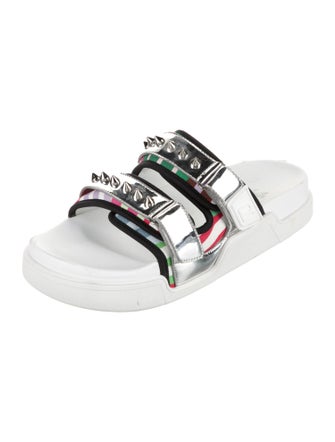 Christian Louboutin Rubber Striped Slides