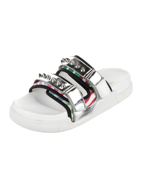 Christian Louboutin Rubber Striped Slides