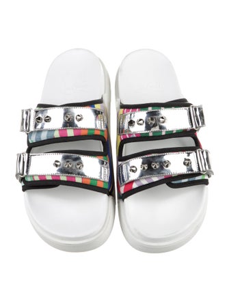 Christian Louboutin Rubber Striped Slides