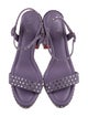 Christian Louboutin Suede Crystal Embellishments Slingback Sandals