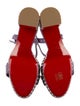 Christian Louboutin Suede Crystal Embellishments Slingback Sandals