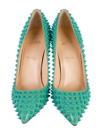 Christian Louboutin Patent Leather Studded Accents Pumps