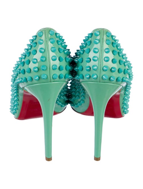 Christian Louboutin Patent Leather Studded Accents Pumps