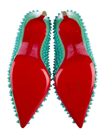 Christian Louboutin Patent Leather Studded Accents Pumps