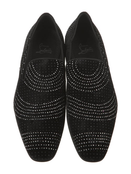 Christian Louboutin Suede Polka Dot Print Loafers