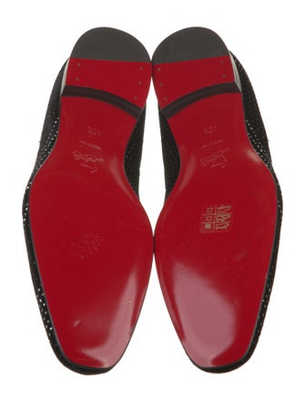 Christian Louboutin Suede Polka Dot Print Loafers