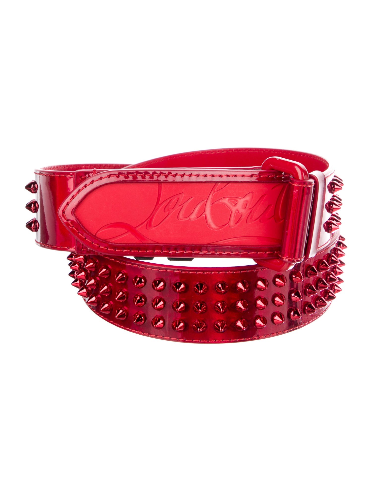 Christian Louboutin Leather Studded Accents Belt