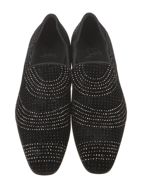 Christian Louboutin Suede Polka Dot Print Loafers