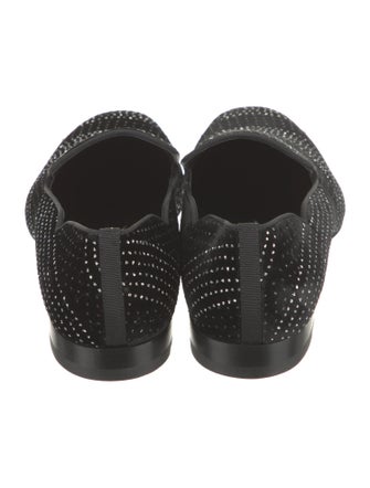 Christian Louboutin Suede Polka Dot Print Loafers