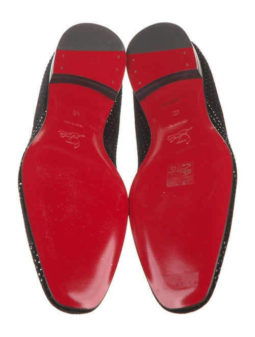 Christian Louboutin Suede Polka Dot Print Loafers