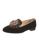Christian Louboutin Velvet Studded Accents Loafers