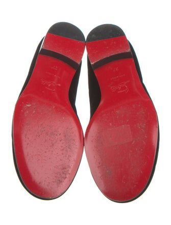 Christian Louboutin Velvet Studded Accents Loafers