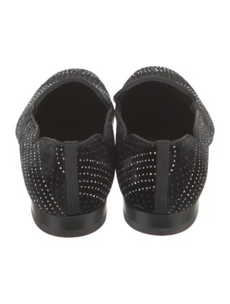 Christian Louboutin Suede Polka Dot Print Loafers