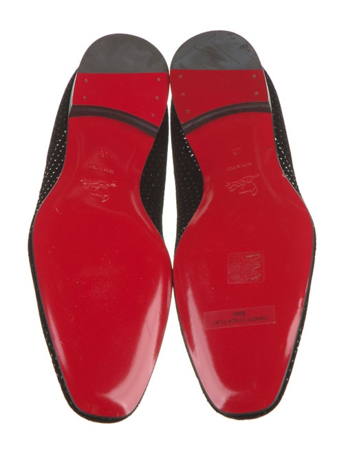 Christian Louboutin Suede Polka Dot Print Loafers