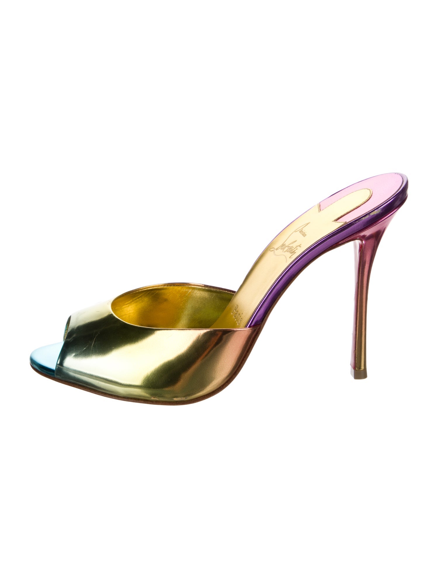 Christian Louboutin Patent Leather Slides