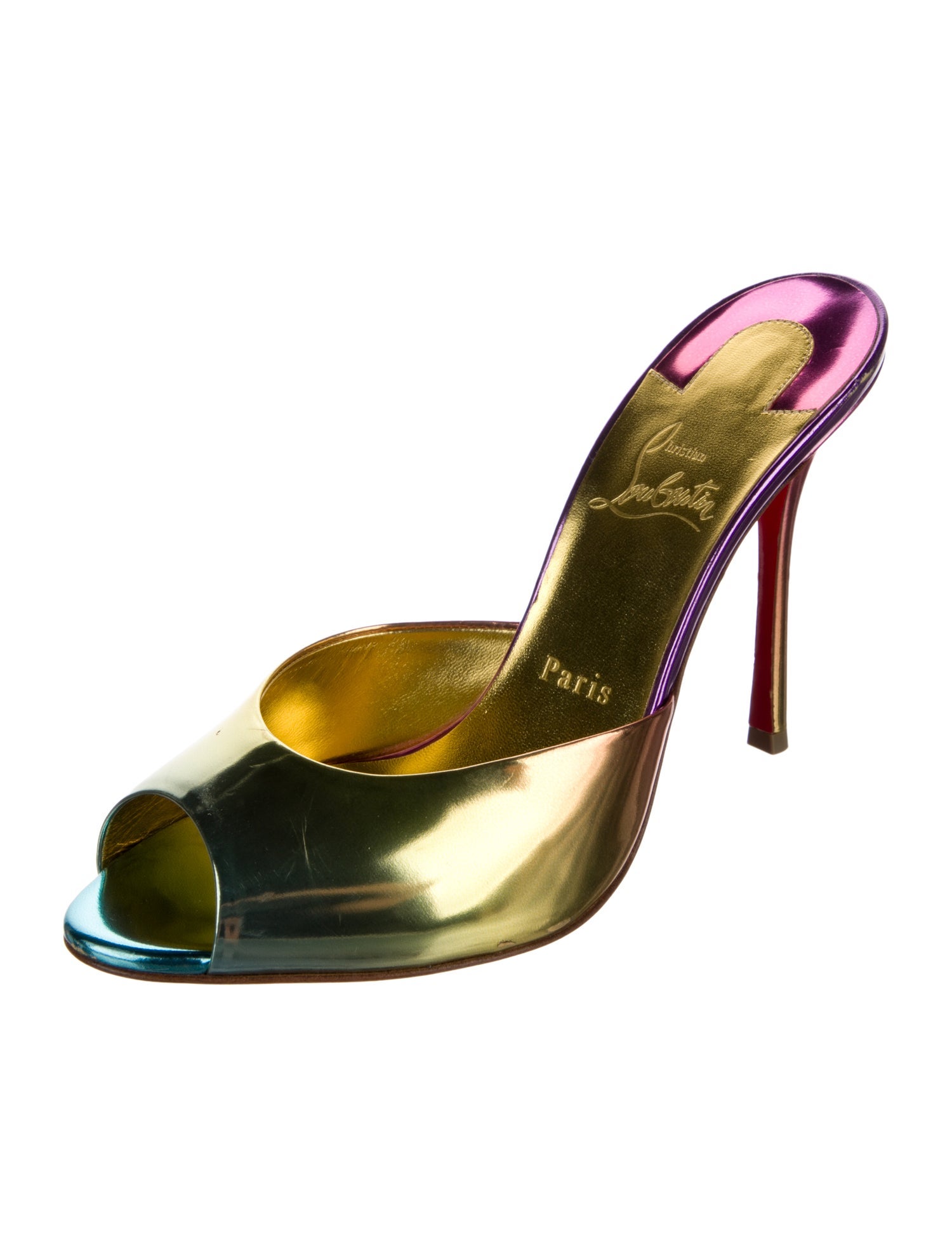 Christian Louboutin Patent Leather Slides