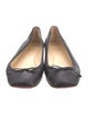 Christian Louboutin Leather Bow Accents Ballet Flats
