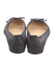 Christian Louboutin Leather Bow Accents Ballet Flats