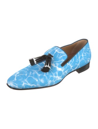 Christian Louboutin Leather Printed Loafers