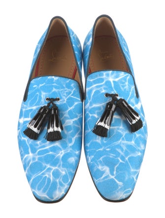 Christian Louboutin Leather Printed Loafers