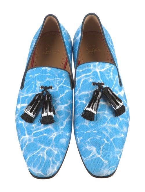Christian Louboutin Leather Printed Loafers