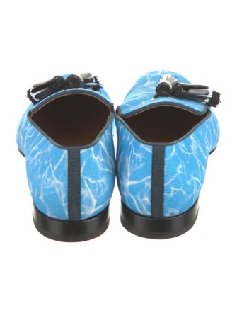 Christian Louboutin Leather Printed Loafers