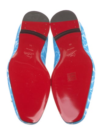 Christian Louboutin Leather Printed Loafers