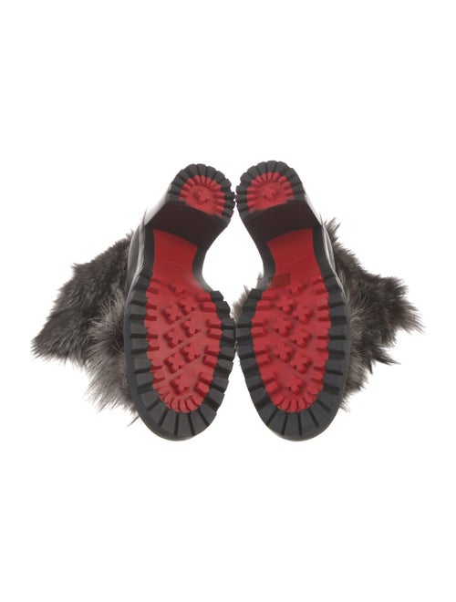 Christian Louboutin Leather Fur Trim Boots
