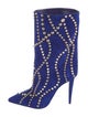 Christian Louboutin Suede Studded Accents Boots