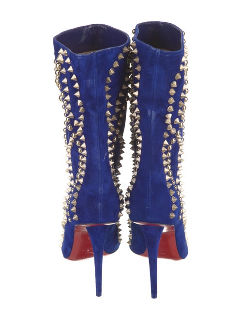 Christian Louboutin Suede Studded Accents Boots