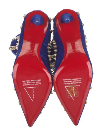 Christian Louboutin Suede Studded Accents Boots