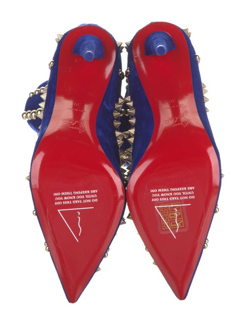 Christian Louboutin Suede Studded Accents Boots