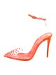 Christian Louboutin PVC Studded Accents Slingback Pumps