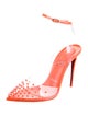 Christian Louboutin PVC Studded Accents Slingback Pumps