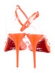 Christian Louboutin PVC Studded Accents Slingback Pumps