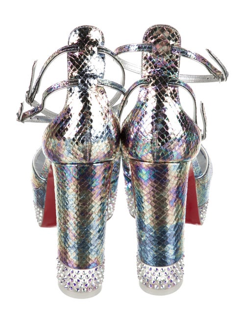 Christian Louboutin Leather Crystal Embellishments D'Orsay Pumps