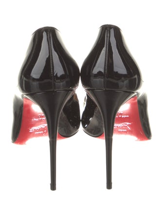 Christian Louboutin Patent Leather Scalloped Accent Pumps