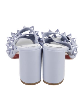 Christian Louboutin Leather Studded Accents Slides