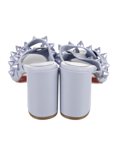 Christian Louboutin Leather Studded Accents Slides