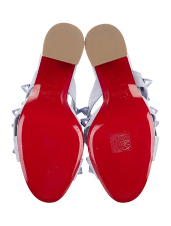 Christian Louboutin Leather Studded Accents Slides