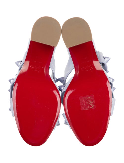 Christian Louboutin Leather Studded Accents Slides