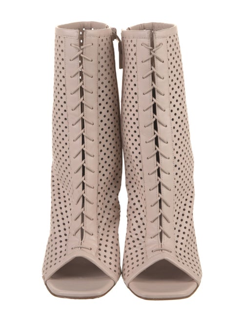 Christian Louboutin Leather Animal Print Lace-Up Boots