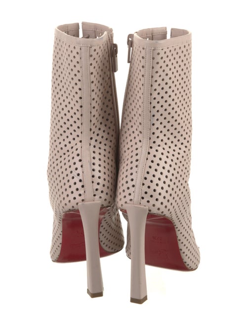 Christian Louboutin Leather Animal Print Lace-Up Boots