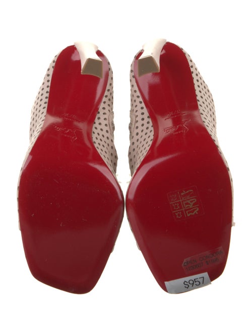 Christian Louboutin Leather Animal Print Lace-Up Boots