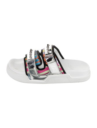 Christian Louboutin Rubber Striped Slides