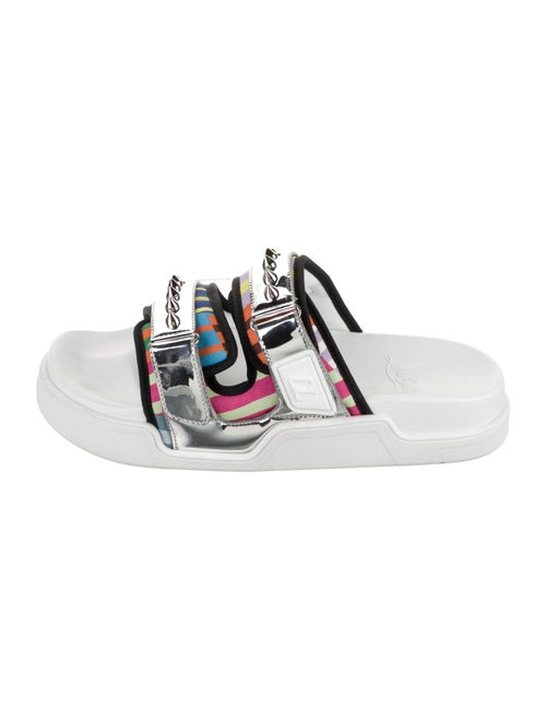 Christian Louboutin Rubber Striped Slides