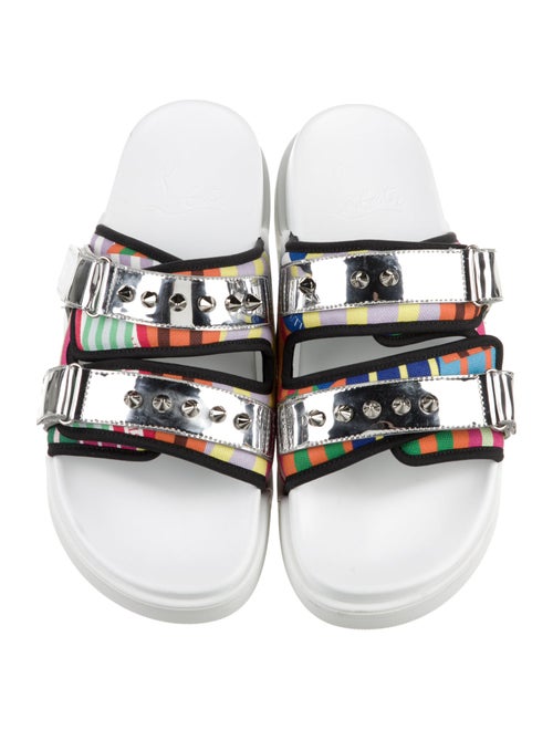 Christian Louboutin Rubber Striped Slides
