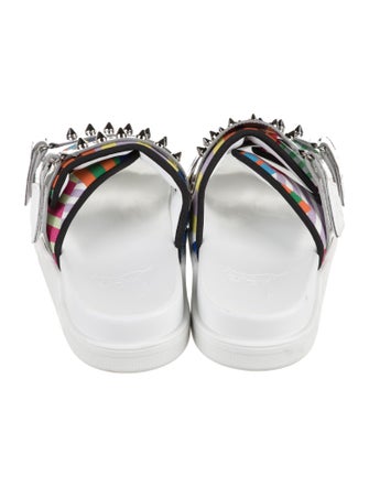 Christian Louboutin Rubber Striped Slides