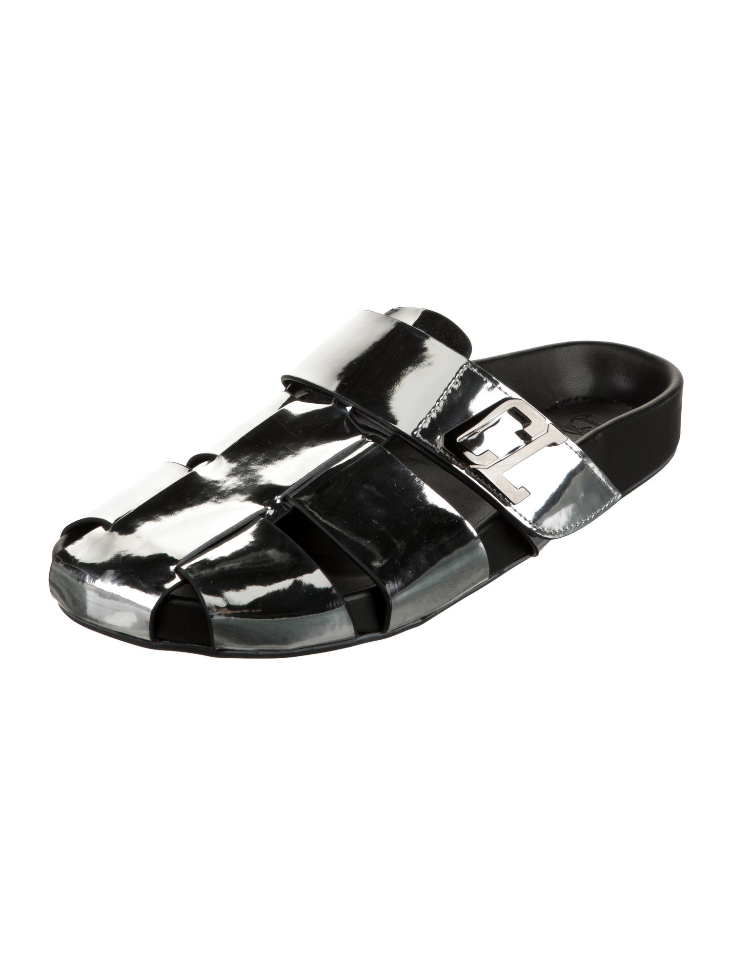 Christian Louboutin Patent Leather Slides